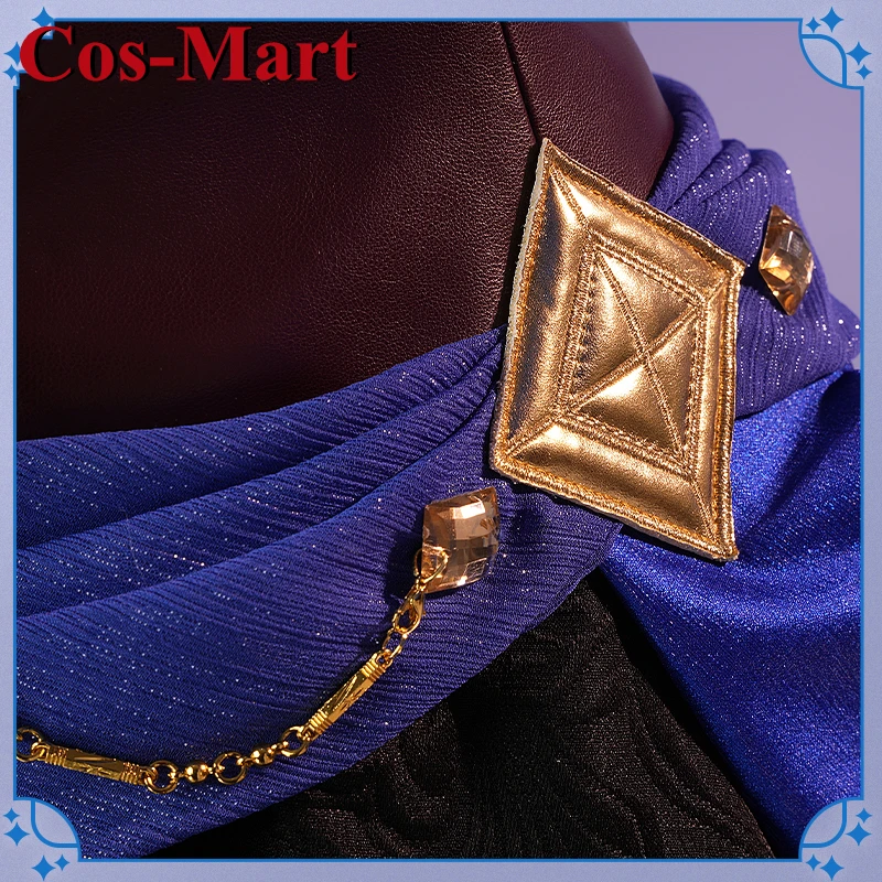 Cos-mart jogo genshin impacto layla cosplay traje elegante doce batalha uniforme vestido atividade festa role play roupas