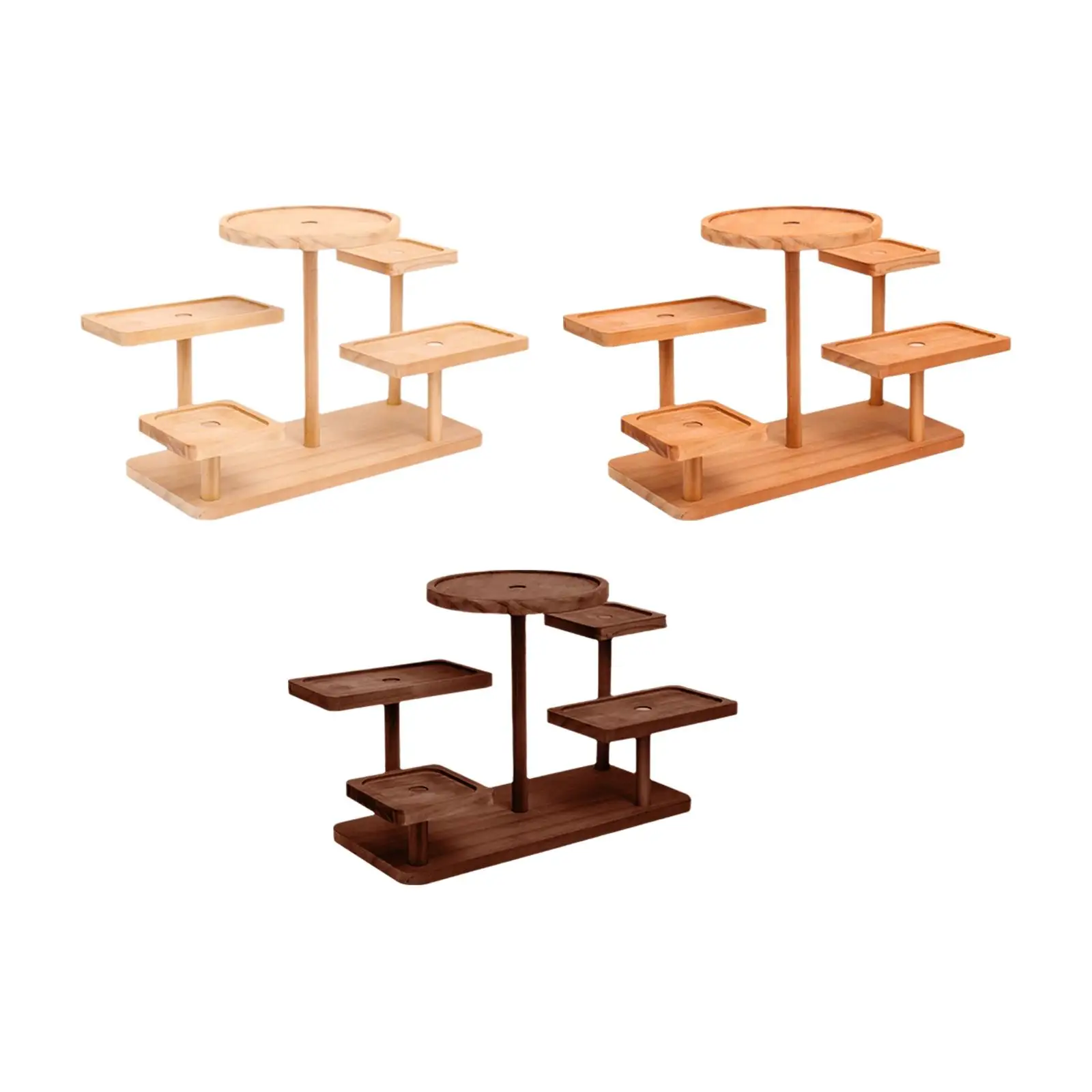 Display Riser Desktop Praktisch Stevig Houten Display Stand Rack voor Poppen Collectie Make-up Party Dessert Cupcake Parfum Figuur