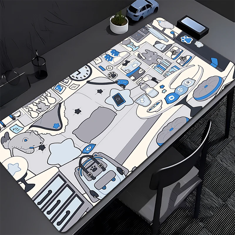 Tapis de souris Anime, accessoires de jeu pour ordinateur de bureau, tapis de bureau Kawaii, accessoires de jeu pour ordinateur portable, clavier, tapis de souris pour salle Semyon
