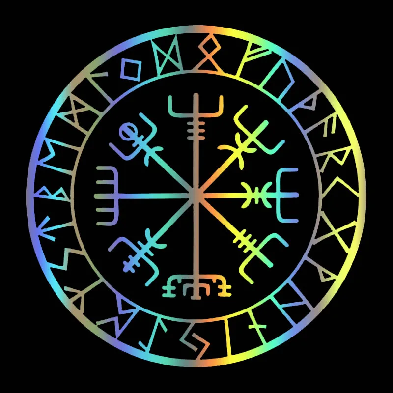 Various Sizes/Colors Die-Cut Vinyl Decal Vegvisir Compass Car Sticker Waterproof Auto Decors on Bumper Window Laptop 20807#