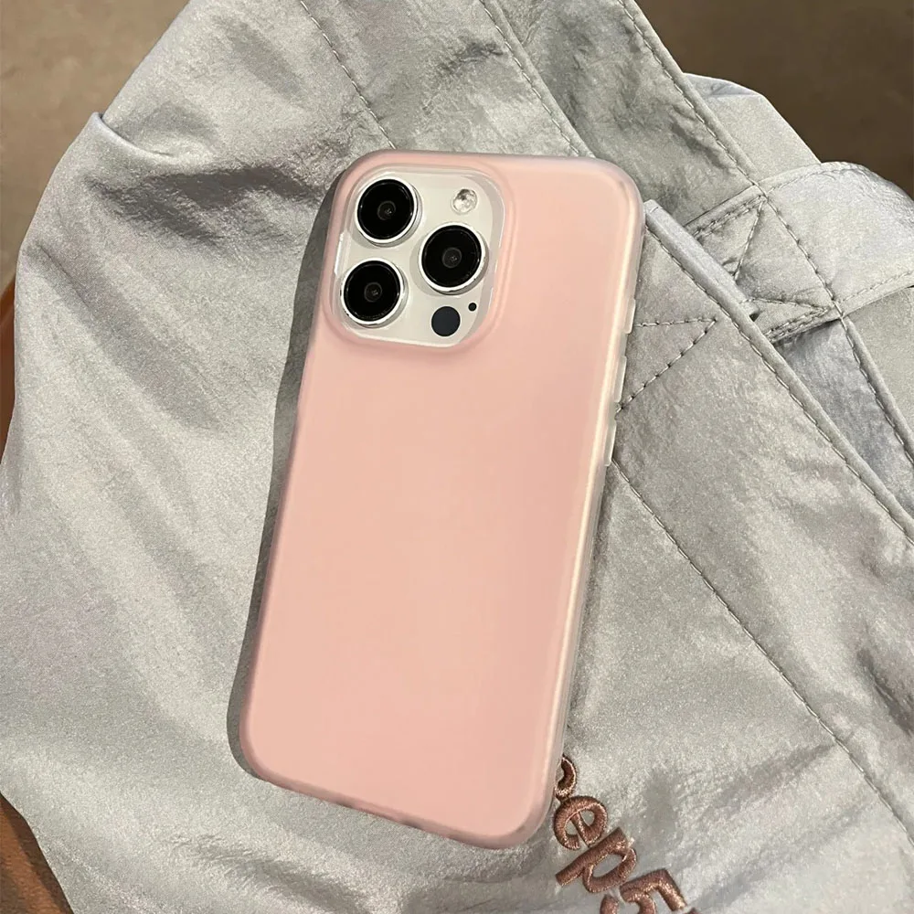 Soft Matte Candy Transparent Phone Case For iPhone 11 12 13 14 15 16 Pro Max Plus X Xs Max XR Shockproof Silicone Bumper Cover - náhled 5