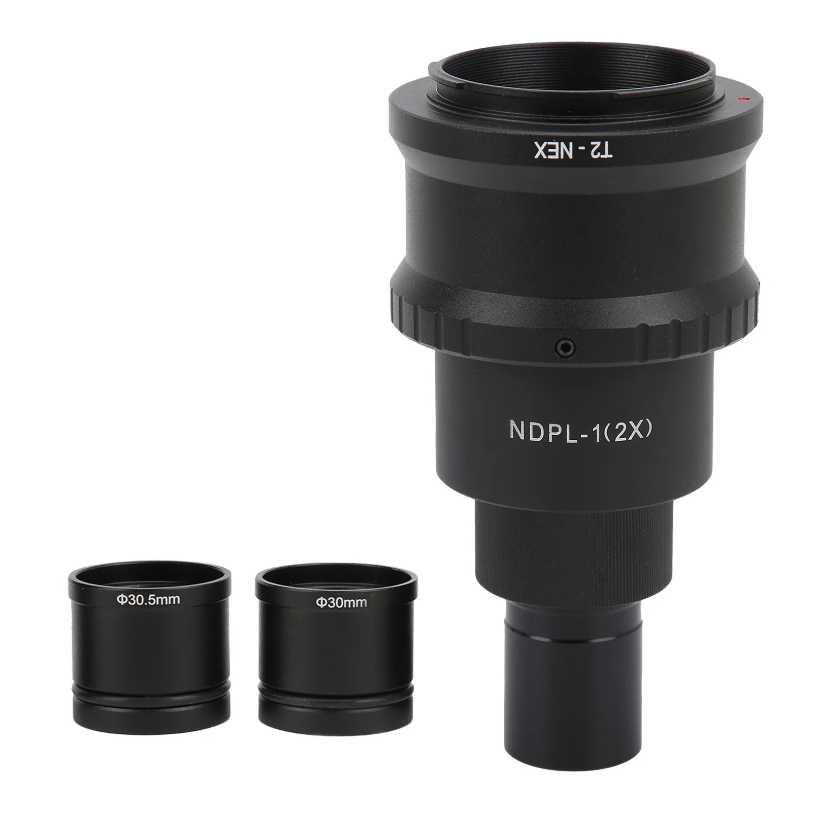 Suporte para câmera de microscópio T2‐NEX + NDPL‐1(2X) Kit de lente de microscópio de biologia/estéreo com adaptador de câmera sem espelho para montagem em câmera