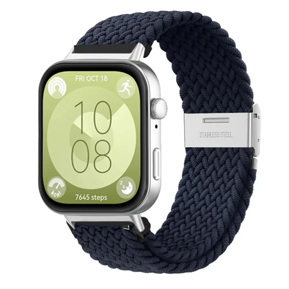 سوار نايلون مرن مضفر لساعة HUOHE ، حزام بديل للمعصم ، إكسسوارات حزام ، مناسب لساعة HUOHE Fits 3 ، سوار