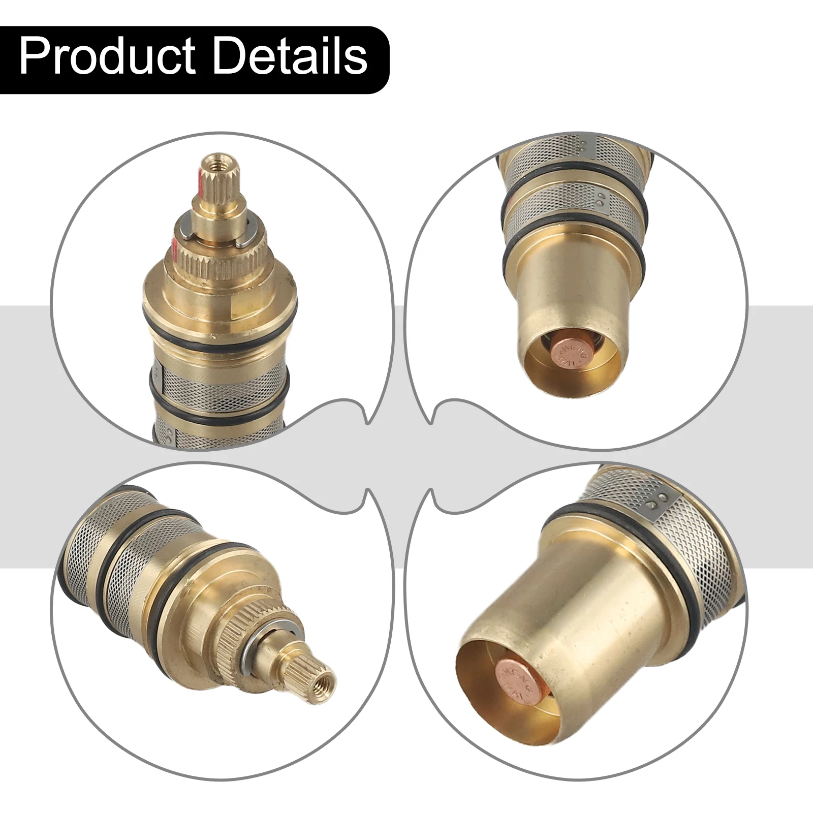 Installation for versatile Valve Core Thermostatic Gold Bar Repair-Kit Brass Replacement Mixer Valve Thermostatic Inlet