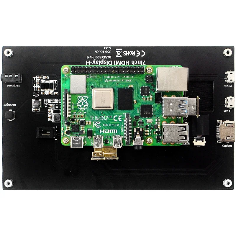 Imagem -05 - Lcd Display Compatível com Hdmi para pc Raspberry pi Touch Screen Ips 1024x600 Rpi 4b 3b Opi Aida64 pc Tela Secundária hd