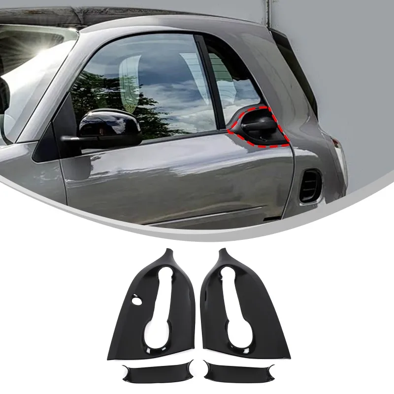 

4PCS ABS For 2016 -2021 Mercedes-Benz Smart W453 Left-handed peptide Outer Door Bowl Protective Cover Exterior Car Accessories