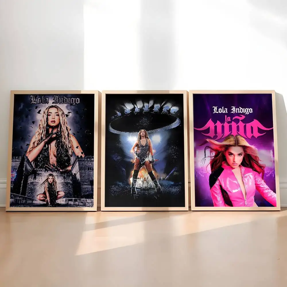 ملصق مغني الموسيقى L-lola النيلي بتصميم فني ديكور جداري ممتاز لغرفة النوم وغرفة المعيشة والمنزل هدية جمالية