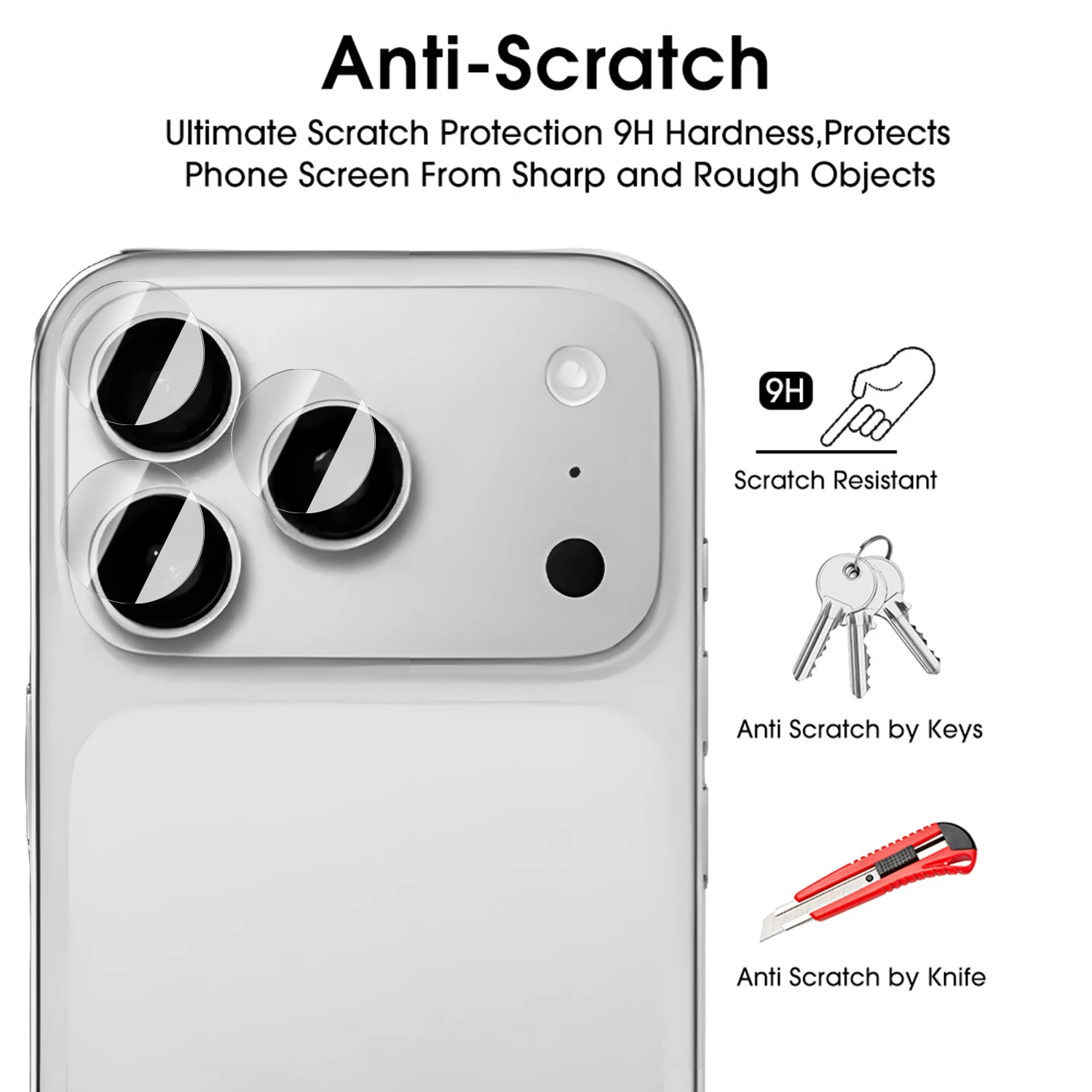 Verre de Protection d'objectif de caméra transparent pour iPhone 17 17Air 17Pro Max, Films de Protection en verre trempé 9H pour iPhone17 17PM