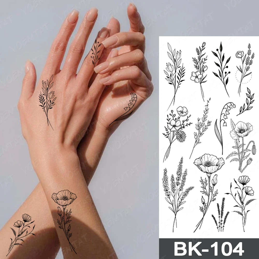 Großhandel wasserdicht temporäre Tattoo Aufkleber Flash Tattoos Lippen druck Schmetterling Blumen Körper Kunst Arm gefälschte Ärmel Tattoo