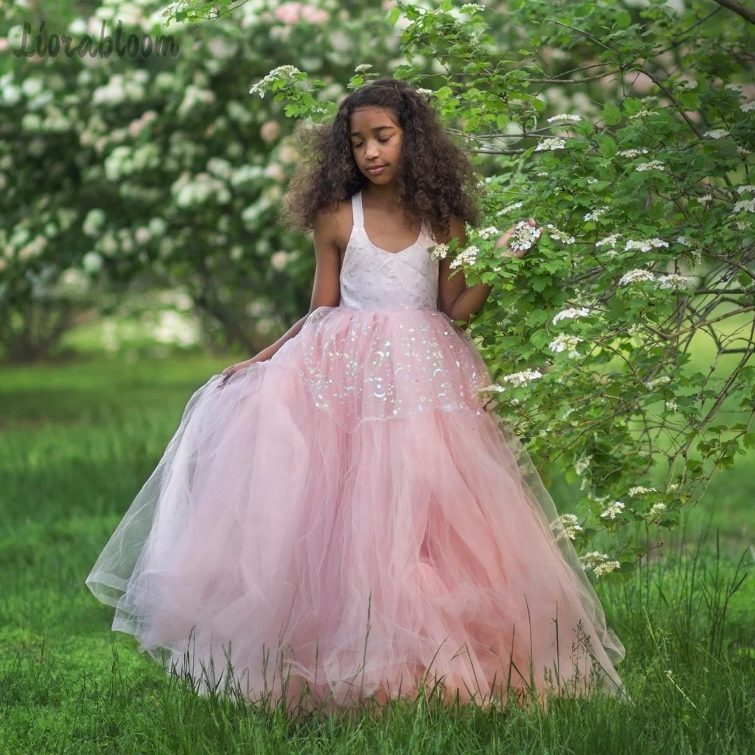 

Girls' Elegant Wedding Attire Lace Flower Girl Dress Long Formal Gown Women's Wedding Party Attire Dress свадебное платье