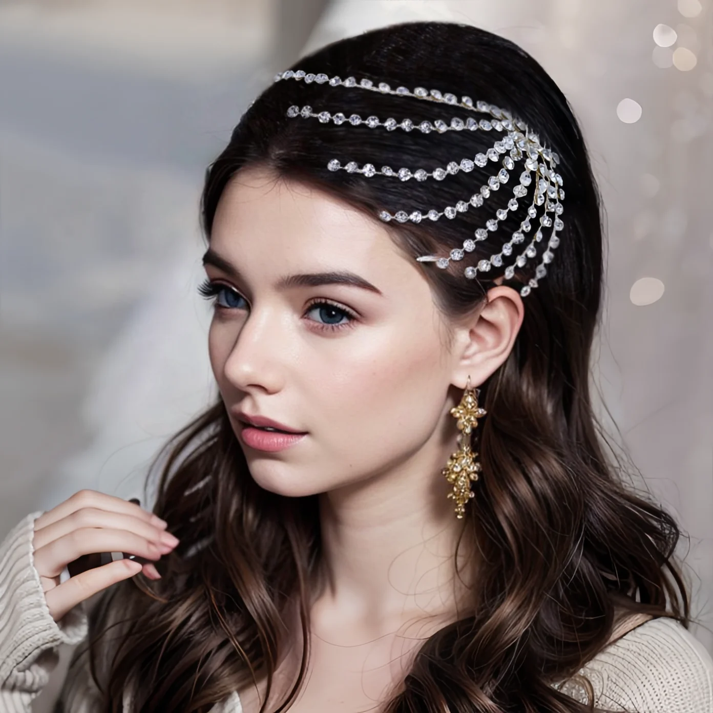 Peine para el pelo con diamantes de imitación de cristal para mujer, joyería para el cabello de novia, accesorios para el cabello de boda, horquilla de fiesta, HP563