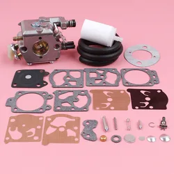Carburetor Carb Gasket Repair Reuild Kit For Husqvarna 51 55 Fuel Filter Line Hose Chainsaw Replace Spare Part Walbro WT 170