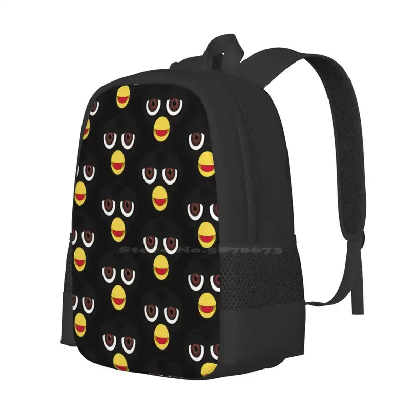 1998 Furby Faceplate Black With Brown Eyes Hot Sale Schoolbag Backpack Fashion Bags Furbys Furbies 1998 Furby Furby 1998 Black