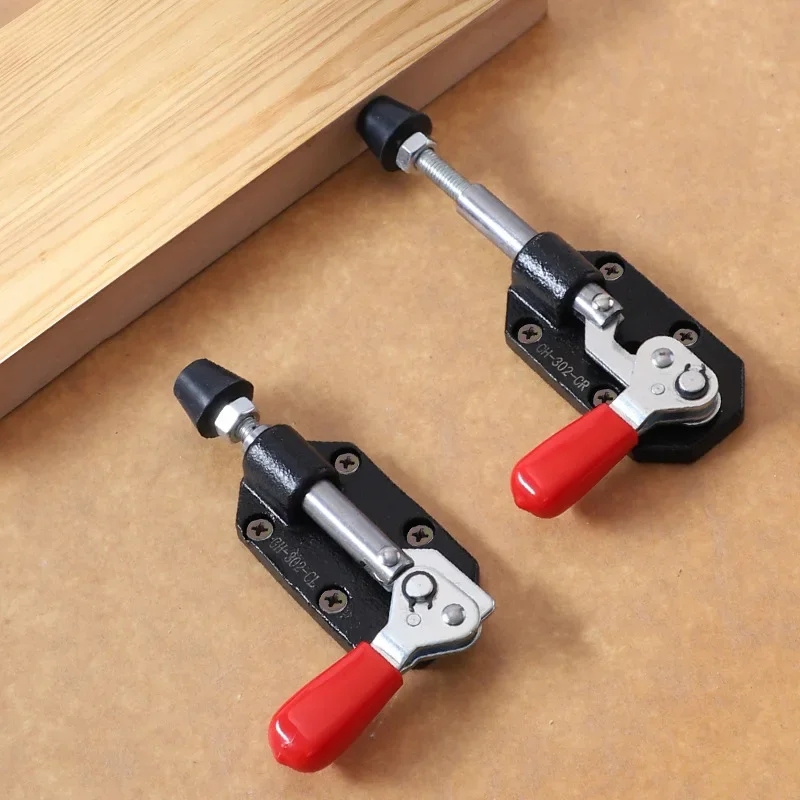 Carpentry Handmade DIY Strong Clip Steel Pressure Plate Fixture Push-pull Small Quick Release Clip Woodworking Table Fixing Clip