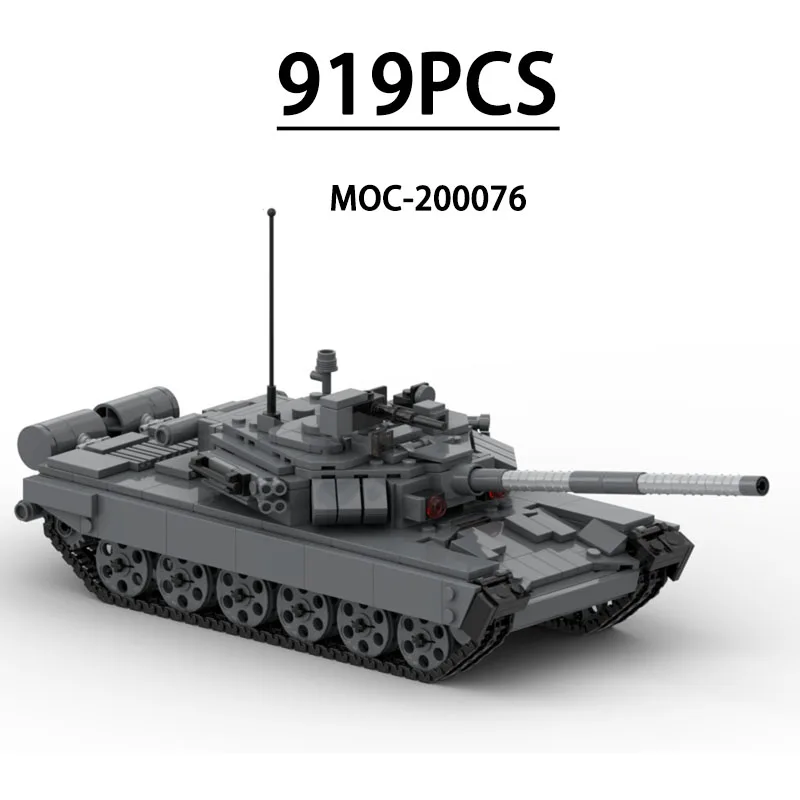 Building Blocks MOC-200076 T90A Tank Armored Car Military Traffic Construction 919 Children's Birthday Gift Christmas Toys