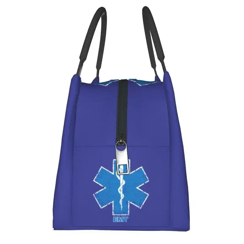 Emt Star Of Life Resuable Lunch Boxes Paramedic Ambulance Cooler Thermal Food Insulated Lunch Bag Office Work Pinic Container