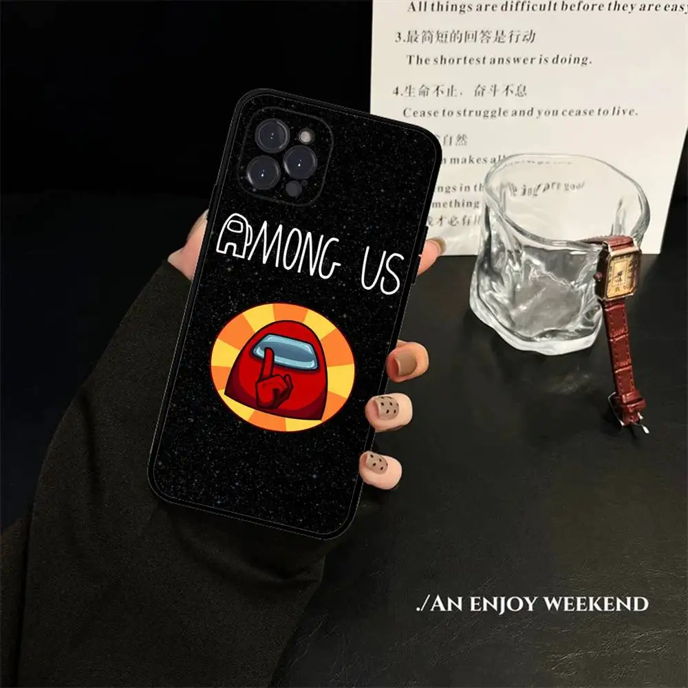 Funda de teléfono A-Amonges Game Us para IPhone 16 15 8 7 6 6S Plus X SE XR XS 14 11 12 13 Mini Pro Max