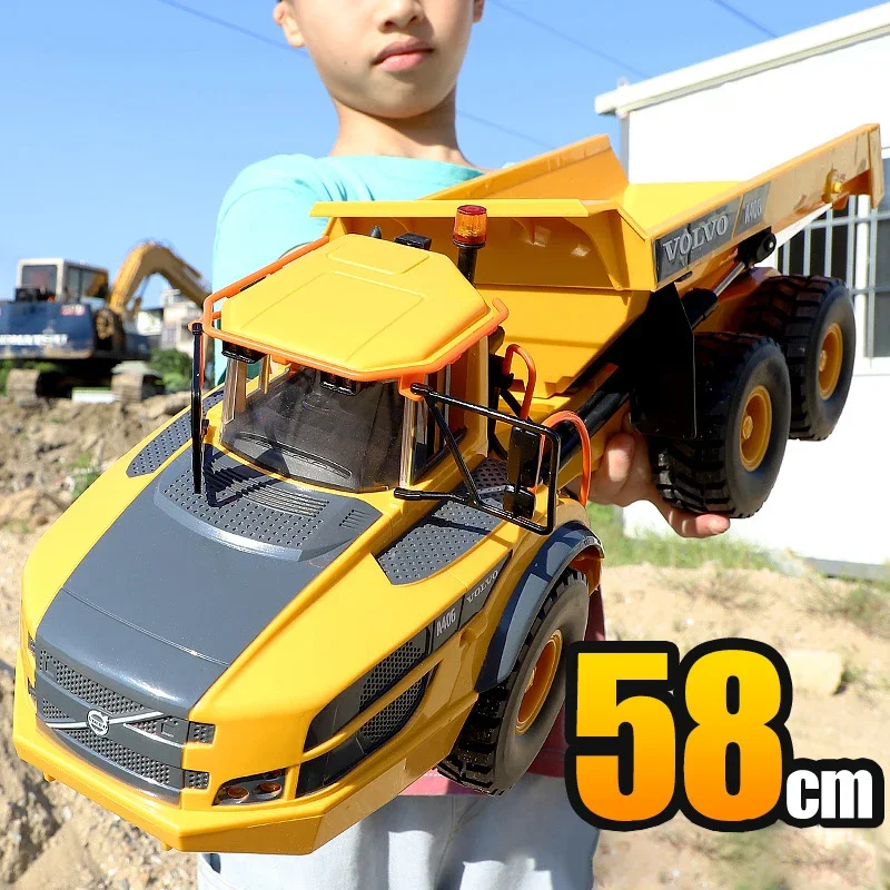 RC Dump Trucks Double E E591 Excavator Bulldozer Electric Engineering Vehicle Folklift 1:20 Remote Control Car Toys For Children