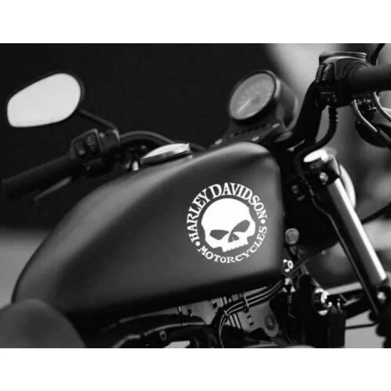 Skull Helmet Motorcycle Body Fuel Tank Waterproof Reflective Decorative Stickers For Harley Davidson Softail Sportster VRSC 883 view 3