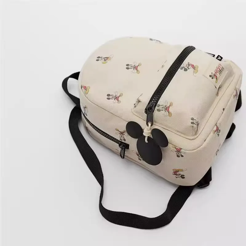 Disney New Cartoon Mickey Backpack Cute Mickey Mouse Printed School Bag Cartoon Student Backpack Kindergarten School Bag