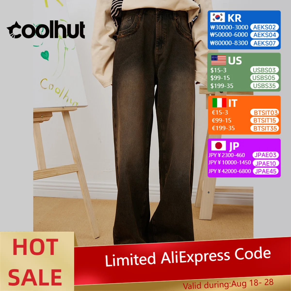 

COOLHUT женские прямые джинсы с высокой талией 2025 года, потертые облегающие американские уличные летние джинсовые брюки, повседневные модные