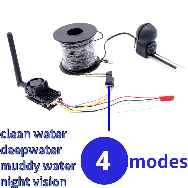 2W image transmission wireless underwater fish detection camera remote control boat anchor fish fishing can measure depth