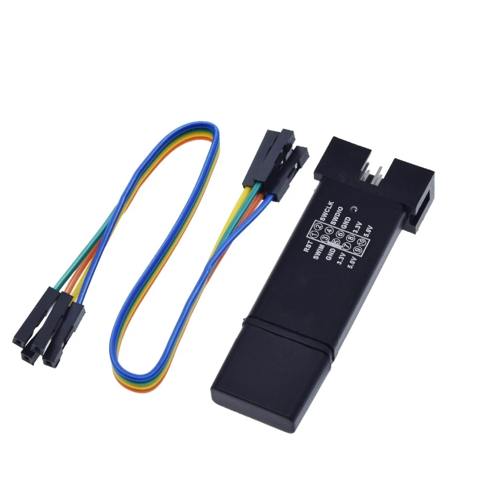 TZT 1Set ST LINK Stlink ST-Link V2 Mini STM8 STM32 Simulator Download Programmer Programming With Cover DuPont Cable ST Link V2