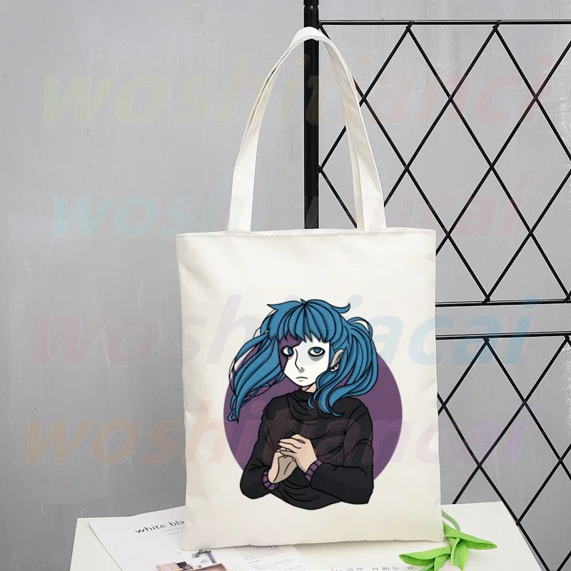 Sally Face Graphic Shopping Bag Eco Canvas Shopper Bolsas De Tela Bag Shoping Reusable Sacolas