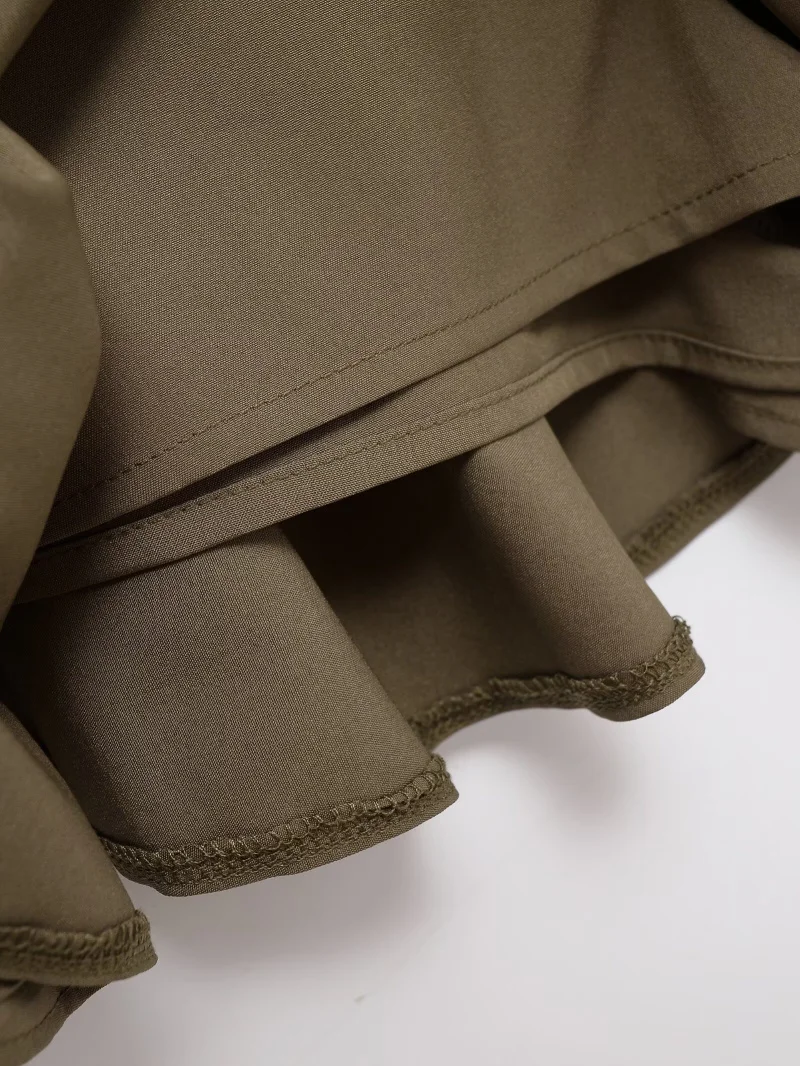 ETJ 2025 Damen Sommer Neu Sexy Mode Hot Girl Style Flauschige Stufenverzierung Mittelhoch Sitzender Kurzer Rock-Hosenrock – Detail 18