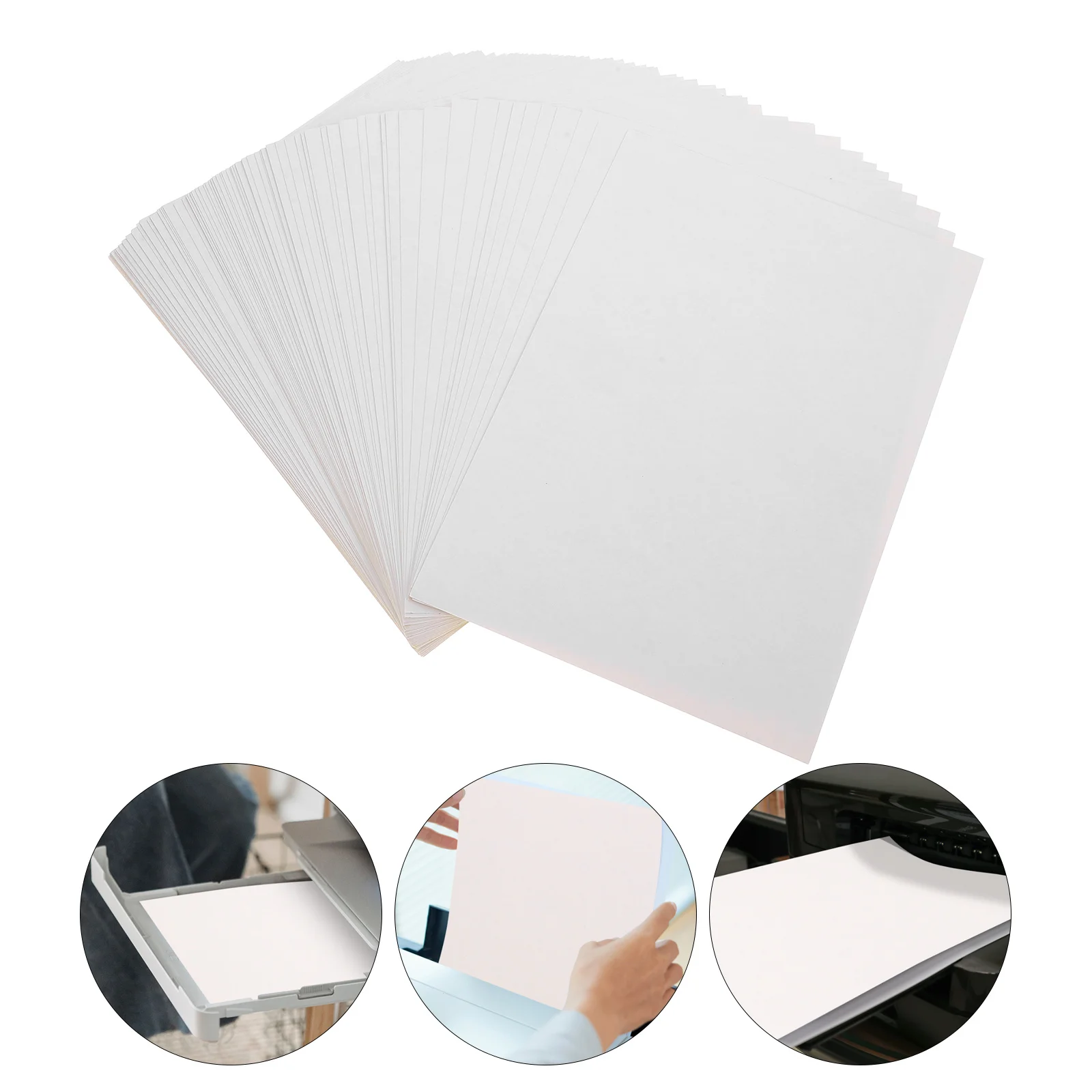 100 folhas de papel adesivo de vinil para impressão, papel multifuncional para impressora, folhas de etiquetas adesivas à prova d'água em branco para etiquetas de preço