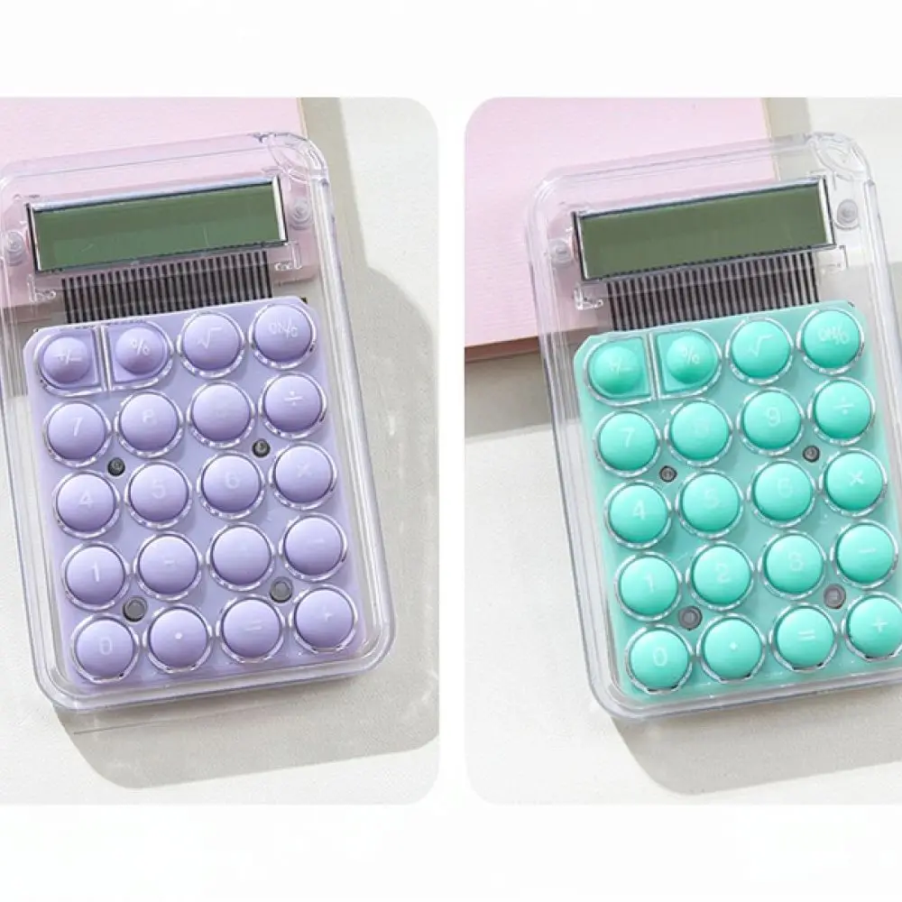 Small Portable Calculator Mini Candy Color Plastic Math Tool Pocket Stationery For Student Office Daily Usage