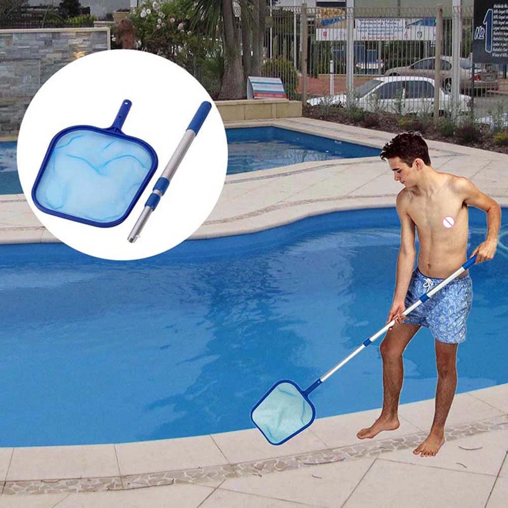 Espumadera de red para estanques de SPA, bolsas de malla para recoger hojas, piscina con poste telescópico, elementos portátiles para natación al aire libre