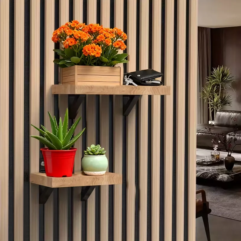 O suporte de placa absorvente de som de 2 peças não requer perfuração e é adequado para/coleção de pranchas de madeira/pOTES de flores
