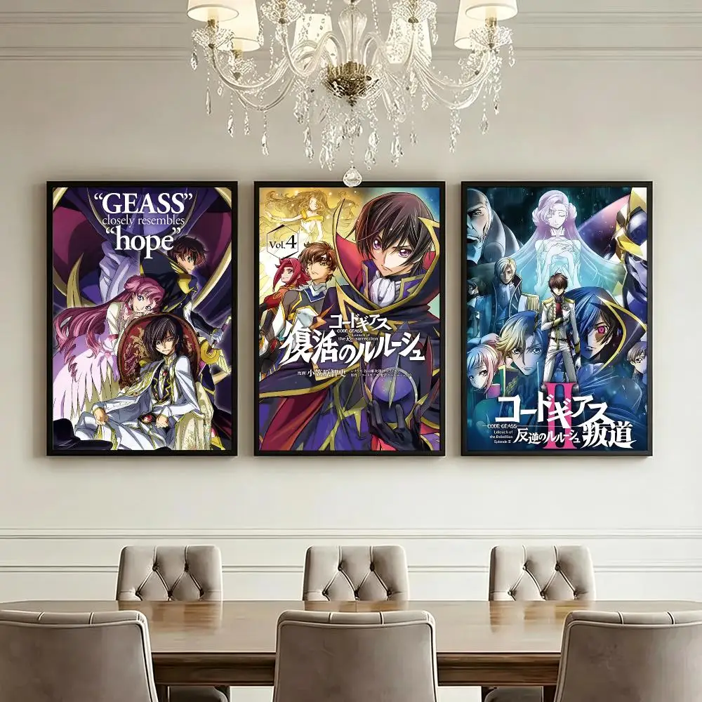 anime Code Geass Poster HD Poster High End Luxury Home Decoration Suitable for Living Room Bedroom Corridor and Gift Giving