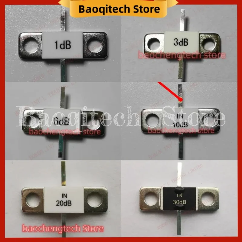 Spedizione gratuita 1DB 3DB 6dB 10dB 20DB 30DB 100W ATTENUATORI FLANGIATI 100 watt DC-3GHz 50ohm Flangia completa 50OHM BASSO VSWR Alta potenza