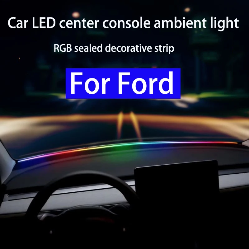フォード-モンデオ-フォーカス-エッジ-エクスプローラー-フィエスタ-s-max-クーガ-b-max-c-max-クラウン-車のセンターコンソールに装着するled-rgb装飾ライト