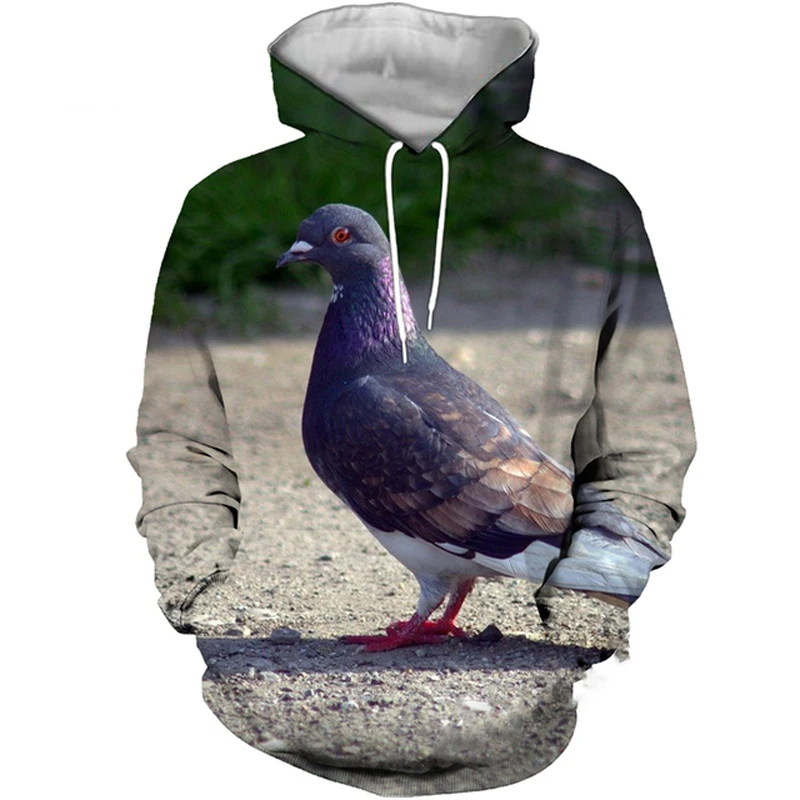 Cute Pigeon Fly Colorful Fashion Style 3D Printed Hoodies Unisex Pullovers Hoodie Casual Street Top Tracksuit