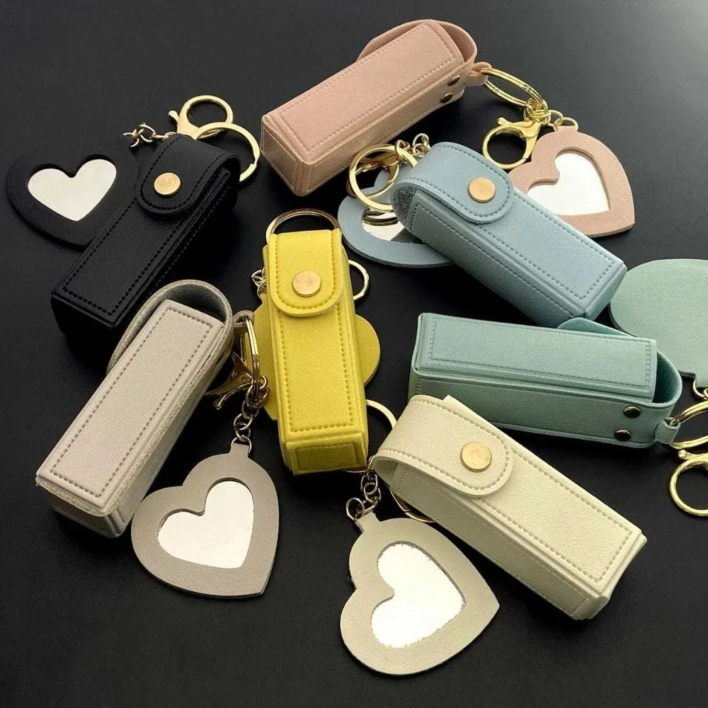 

Модный креативный брелок-подвеска в виде маленького зеркальца и помады, в форме конверта, для сумки, подарочный кулон