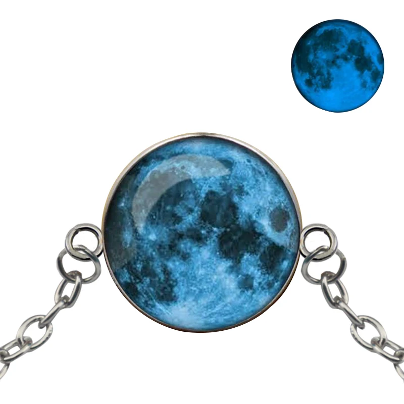 Moon Bracelet Glow In The Dark Phase Chain Glowing Birthday Jewelry Lunar s Charm Jewelry Luminous Bracelet Worn With Lovers