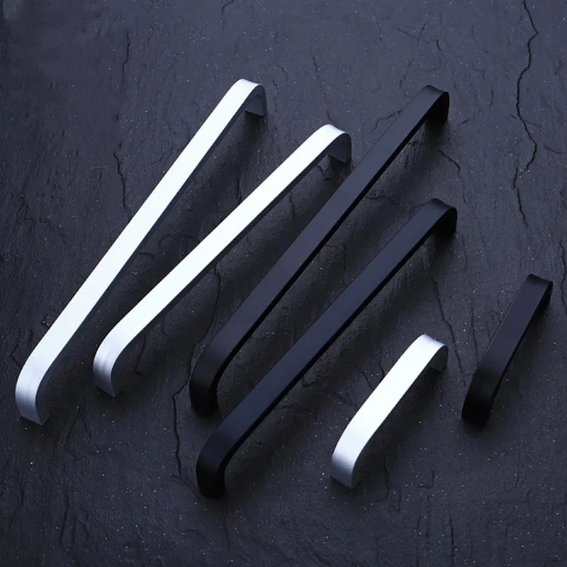 

4/6/8/10/12 inches Space Aluminum Handles Kitchen Door Cabinet Straight Handle Pull Knobs Furniture Hardware