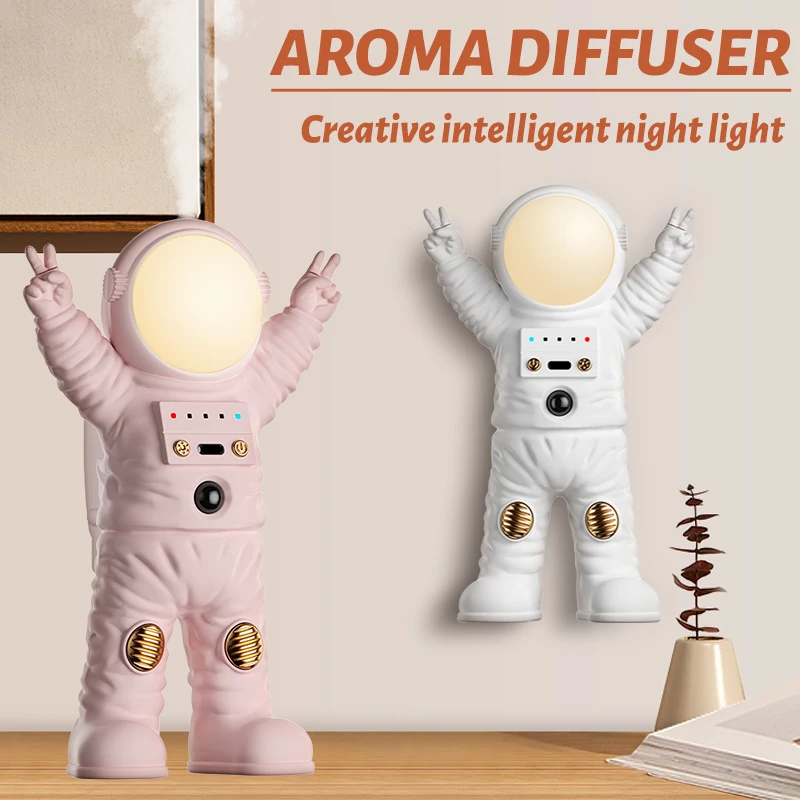 Astronaut Perfume Aroma Diffuser 50ML Electric Aromatic Air Freshener Essential Oil with Automatic Induction Night Light