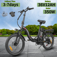 SAMEBKE CY20 E-bike 350W Motor 36V12AH Lithium Battery City Trip Fold Electric Bicycle 20-inch Tire Adult Mountain Electric Bike