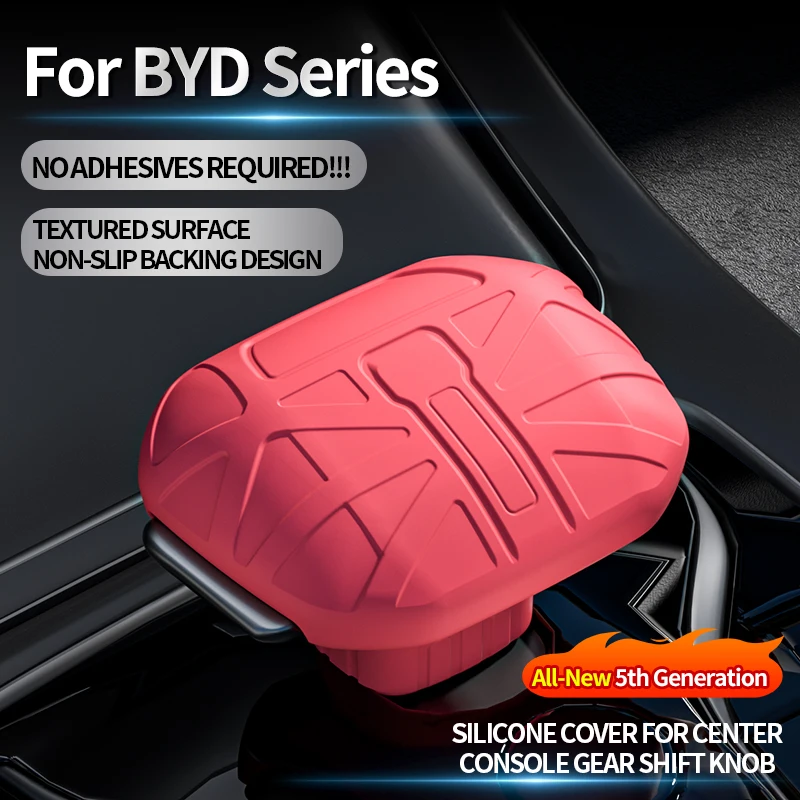 

For BYD Song / Yuan / Qin (2025-) Car Silicone Gear Shift Knob Cover Boot Anti-Slip Lever Shifter Boot Interior Tuning Accessory