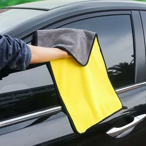 Toalha Coral Fleece Microfiber, Ferramenta de lavar carro, Pano de limpeza dupla face, Auto Detailing Absorbent Rag, 2pcs 12 principais vendas polveras carro - №4