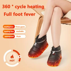 Heated Slippers Men women Non-SlipHeating Thermal shoes with 5000mAhRechargeable Battery keep Feet warmfor Wwomen office Home