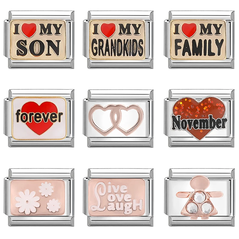 forever-red-heart-Шарм-Итальянские-звенья-подходят-для-браслета-9-мм-из-нержавеющей-стали-Модное-изготовление-ювелирных-изделий-своими-руками-Подарки