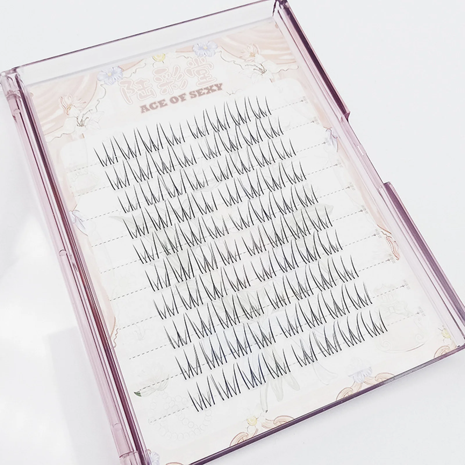 شفافة الجذعية C حليقة رمش مجموعات 10 صفوف 9-13 مللي متر رقيق رمش ملحقات خفيفة للغاية ذاتية اللصق لاش للنساء ماكياج #1