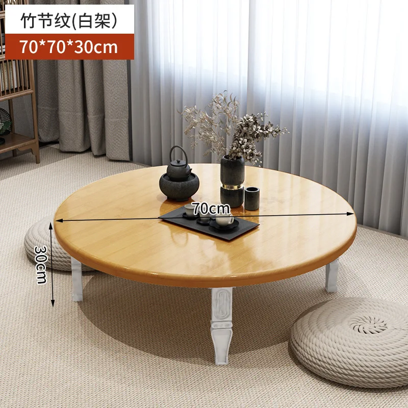 Ins Tatami Foldable Tea Table Rural Simple Dining Wooden Table Bedroom Bay Window Living Room Small Tea Table