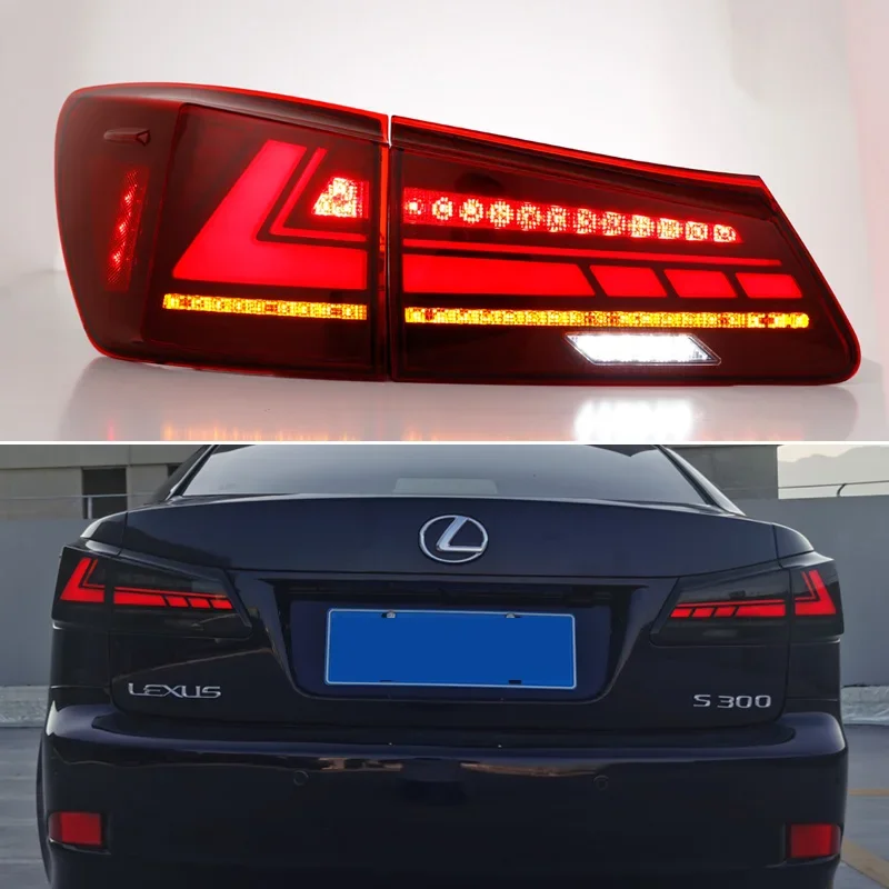 LED Car Taillight Tail Lamps For Lexus IS250 IS350 2006 - 2011 2012 12V Rear Fog Lamp Dynamic Turn Signal Reverse Brake Light