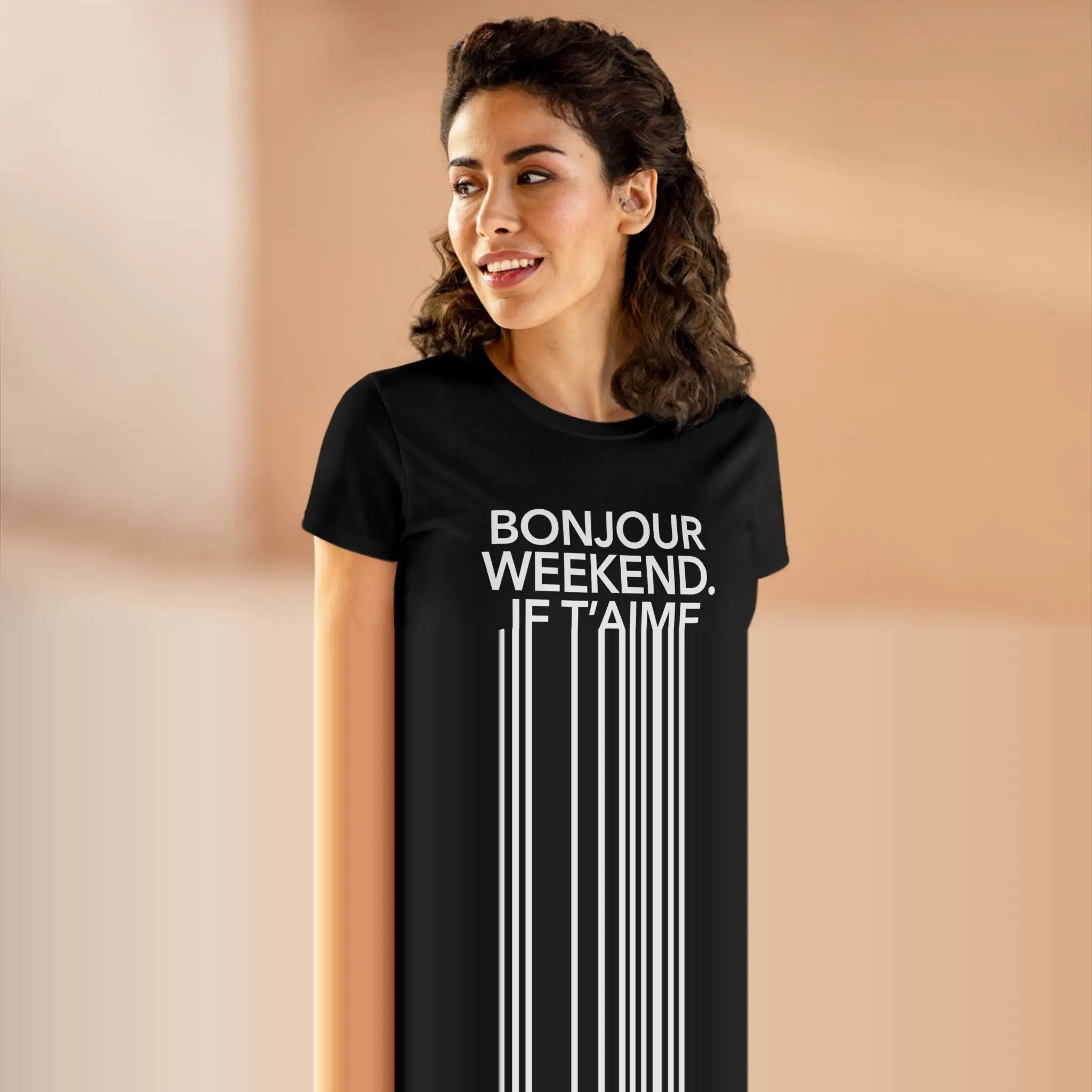 Bonjour Weekend Je T'Aime Beacoup French Inspired T Shirt Crewneck Women's Trendy Clothing Attitude Fashion Parisian